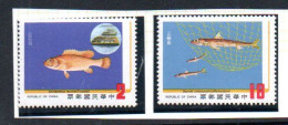 TAIWAN - 1983 - FISHES SET OF 2 MINT NEVER HINGED - Ungebraucht