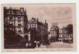 39073441 - Bremen, Bahnhofstrasse Mit Hillmanns Hotel Und Hotel De L'Europe Ungelaufen  Gute Erhaltung. - Bremen