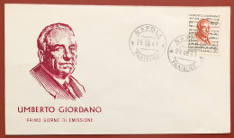 ITALY - FDC - 1967 - Centenary Of The Birth Of Umberto Giordano - FDC