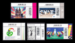 !a! GERMANY 2024 Mi. 3831-35 MNH 5 SINGLES From Upper Right Corners (TOTAL ISSUE JUNE 2024 Of Wet-adhesive Stamps) - Nuovi