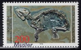 GERMANY(1978) Fossil Of Primitive Horse (Eohippus)* MUSTER (specimen) Overprint. Scott No 1276. - Autres & Non Classés