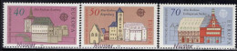 GERMANY(1978) Old Town Halls. Set Of 3 With MUSTER (specimen) Overprint. Scott No 1270-2. - Other & Unclassified