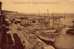 Liban - BEYROUTH - Le Port - Vue Générale - Les Douanes Et La Gare Du Chemin De Fer Damas-Hama Et Prolongements (D.H.P.) - Lebanon