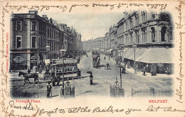 Northern Ireland - BELFAST - Donegal Place, Singer's Sewing Machines Store - Trams - Belfast