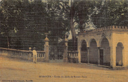 Liban - BEYROUTH - Entrée Du Jardin De Rustein Pacha - Ed. De La Poste Française Carte Toilée Couleur - Libanon