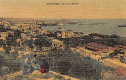Liban - BEYROUTH - La Ville Et Le Port - Ed. De La Poste Française Carte Toilée Couleur - Libano
