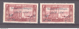 Grand Liban  :  Yv  66-66a  ** Les 2 Couleurs Des Surcharge - Unused Stamps
