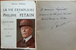 C1 General Pierre HERING La VIE EXEMPLAIRE DE PHILIPPE PETAIN Envoi DEDICACE Signed PORT INCLUS - Französisch