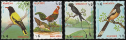 1994 Bangladesh Birds Set And Minisheet (** / MNH / UMM) - Passereaux