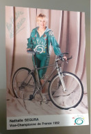 Autographe Nathalie Segura Vice Championne De France 1992 Le Roulé - Cyclisme