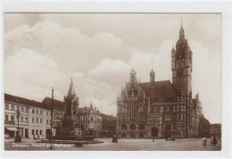 39012241 - Dessau Mit Markt Und Rathaus Gelaufen Von 1928. Sehr Gute Erhaltung. - Dessau