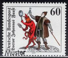 GERMANY(1979) Mephistopheles And Faust. MUSTER (specimen) Overprint.Scott No 1304. - Sonstige & Ohne Zuordnung
