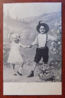 Cpa Couple Enfants - Mode - Chapeau - 1907 - Scene & Paesaggi