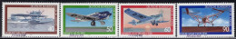 GERMANY(1979) Planes. Set Of 4 With MUSTER (specimen) Overprint.Scott No B558-61.. - Autres & Non Classés