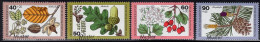 GERMANY(1979) Leaves And Nuts. Set Of 4 With MUSTER (specimen) Overprint.Scott No B565-8. - Autres & Non Classés