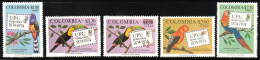 1974 Colombia UPU Centenary: Trogon, Toucan, Andean Cock-of-the-rock, Scarlet Macaw Set (** / MNH / UMM) - Uccelli Canterini Ed Arboricoli