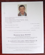 Faire Part Décès / Mr. Jean Mansy Né à Binche En 1933 , Décédé à La Louvière En 2010 - Obituary Notices
