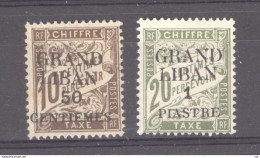 Grand Liban  -  Taxe  :  Yv  1-2  * - Timbres-taxe