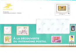Montimbramoi International 250 Gr Imprimé Sur Env La Poste à La Découverte Du Patrimoine Postal + Catalogue - Documents Of Postal Services