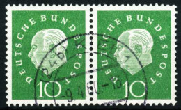 BRD DS HEUSS 3 Nr 303 Zentrisch Gestempelt WAAGR PAAR X57A7FA - Used Stamps