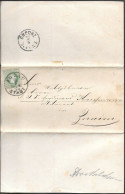 Austria Boehmen Maehren Iglau Stadt Notar Letter Cover Mailed To Znaim 1875. 3Kr Stamp - Covers & Documents