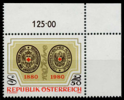 ÖSTERREICH 1980 Nr 1634 Postfrisch ECKE-ORE X7EB096 - Ungebraucht