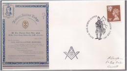 Robert Burns Lodge, Bagpiper Musical Instrument, Freemasonry Masonic Limited Only 90 Covers Issued Cover - Freemasonry