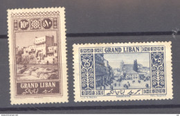 Grand Liban  :  Yv  61-62   (*) - Unused Stamps