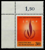BRD 1968 Nr 575 Postfrisch ECKE-OLI X8EF68E - Unused Stamps