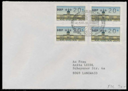 BERLIN ATM Nr 1-020 BRIEF MEF FDC X7E4626 - Covers & Documents