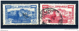 Grand Liban  :  Yv  195-96  (o)     ,   N2 - Used Stamps