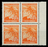 BÖHMEN MÄHREN 1939-1940 Nr 38 Postfrisch VIERERBLOCK SR X826A02 - Unused Stamps