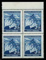 BÖHMEN MÄHREN 1939-1940 Nr 20 Postfrisch VIERERBLOCK OR X8287AA - Ungebraucht