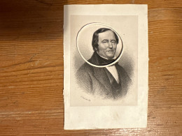 Litho Van Loo Mijnheer Joannes-Gherardus Keller *1794 Heerlen +1858 Gent - Obituary Notices