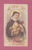 Santino, Holy Card- S. Rosa Da Lima. Imprimatur 22.2.1927 Ed GiMi N° 16 - Images Religieuses