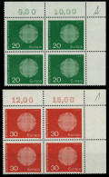 BRD BUND 1970 Nr 620-621 Postfrisch VIERERBLOCK ECKE-OR X832BEA - Unused Stamps