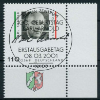 BRD 2001 Nr 2173 ESST Zentrisch Gestempelt ECKE-URE X84CDAE - Used Stamps