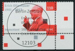 BRD 2001 Nr 2174 ESST Zentrisch Gestempelt ECKE-URE X84CD92 - Used Stamps