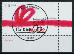 BRD 2001 Nr 2223 ESST Zentrisch Gestempelt ECKE-URE X84D072 - Used Stamps