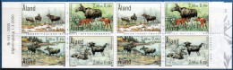 Aland 2000 Moose Stamp Booklet 2 Blocks Of 4 MNH  Deer - Other & Unclassified