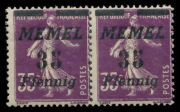 MEMEL 1922 Nr 84 Postfrisch WAAGR PAAR X887A7E - Memelgebiet 1923