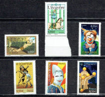 Personnages Célèbres : Le Cirque (le Trapéziste, L'écuyère, L'auguste, Le Dompteur, Le Clown Blanc Et Le Jongleur) - Unused Stamps