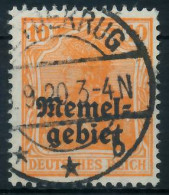 MEMEL 1920 GERMANIA Nr 14 Zentrisch Gestempelt X472ED6 - Memelland 1923