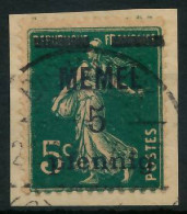 MEMEL 1920 Nr 18a Gestempelt Briefstück Gepr. X473072 - Memel (Klaïpeda) 1923