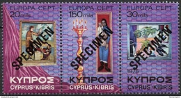 Chypre - Cyprus - Zypern 1975 Y&T N°SP420 à 422 - Michel N°MT426 à 428 *** EUROPA - Se Tenant - Spécimen - Unused Stamps