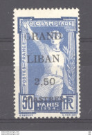 Grand Liban  :  Yv  21  **  Variété G Maigre, Cote Maury 475 Euro - Nuovi