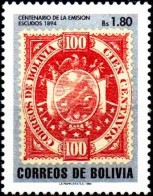 Bolivia 1994 CEFIBOL 1536 ** Centenario De La Emision "Escudos" De Bradbury. Sello Sobre Sello. - Bolivien
