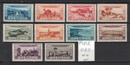 Maroc 1928 - Yvert PA12 à PA21 Neuf SANS Charnière - Victimes Sécheresse Dans Le Monde - Airmail