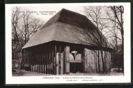 AK Paris, Exposition Coloniale Internationale 1931, Cameroun Togo, Entree Du Pavillon De La Chasse  - Exhibitions