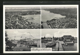 AK Konstanz A. Bodensee, Blick Vom Konzil Zum Hafen, Hafen Mit Konzil, Teilansicht  - Konstanz